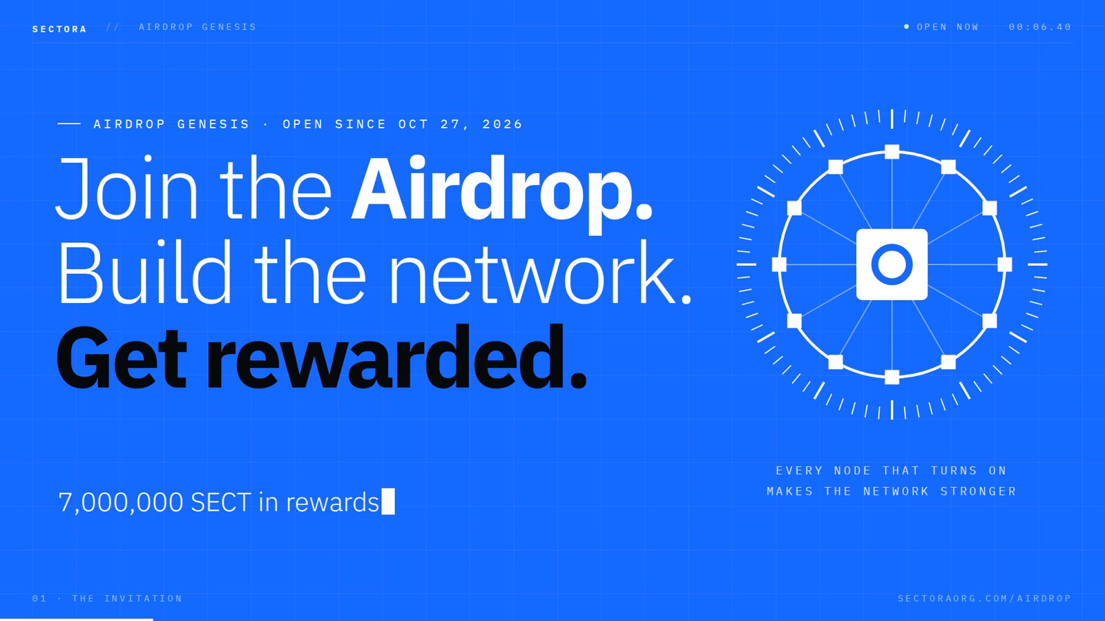 Airdrop Genesis: join the Airdrop, build the network, get rewarded.