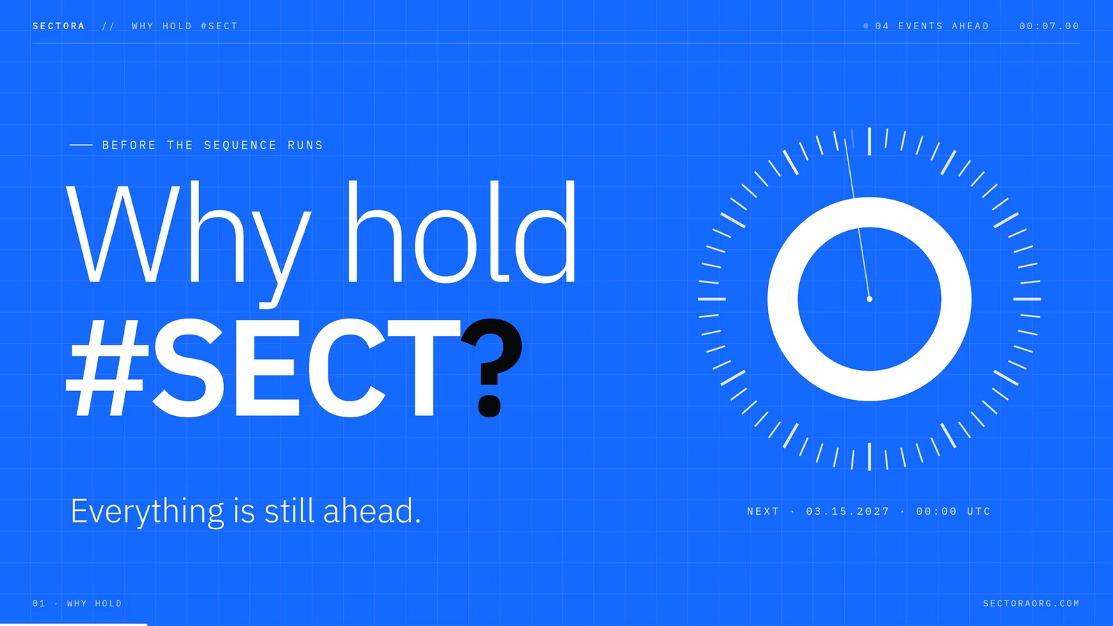Why hold #SECT? Everything is still ahead.